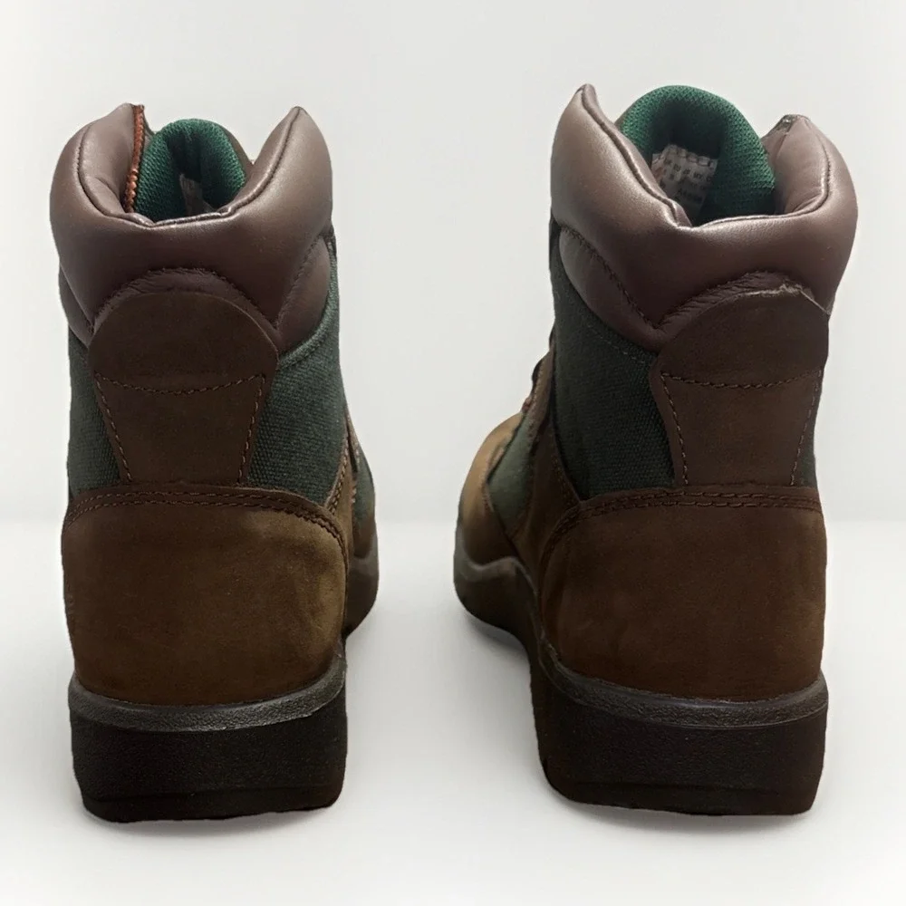 [TB044992214] Grade School Timberland 6‎ INCH FIELD BOOT JUNIOR 'BROWN GREEN'